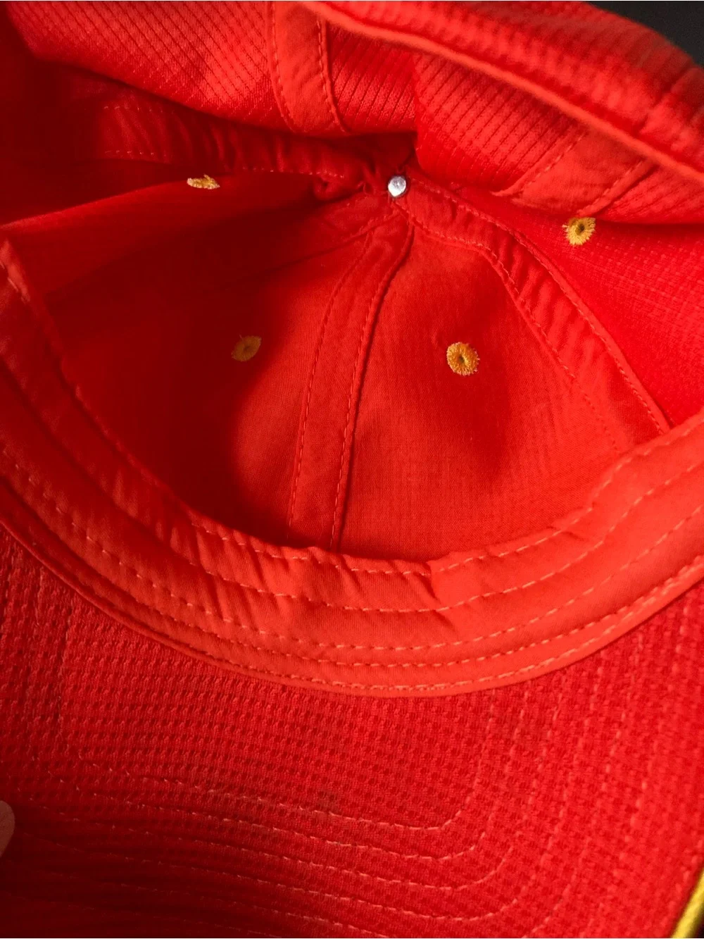 McDonald’s Uniform Red Baseball Cap Adult with Yellow Trim